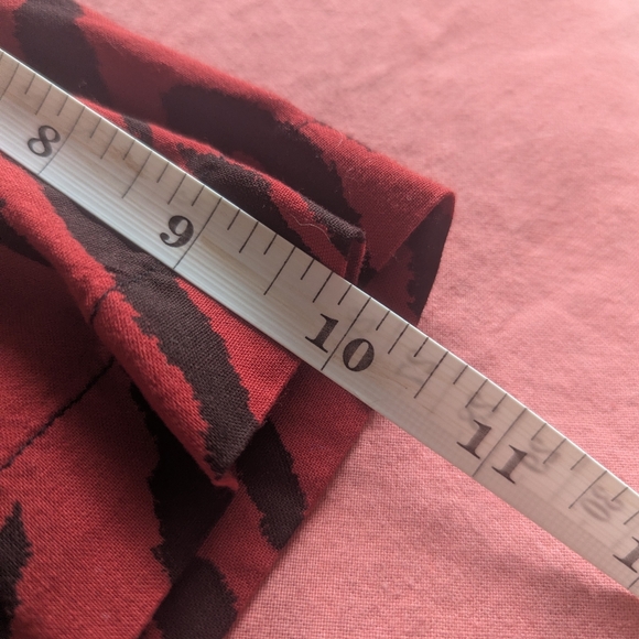 Red Zebra Print Button Top - Picture 5 of 6